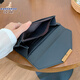 Kangaroo (KANGAROO) 2025 new Japanese and Korean wallet women's long style, large capacity, multi-card position, fashionable and versatile solid color simple soft wallet, black