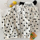 Ziweiqi lindo crayón pijama de algodón shin-yun para mujeres cardigan de verano dibujos animados de ropa para el hogar