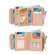 Taomicmic Nouveau motif de pierre féminin portefeuille court simple deux fois la fermeture éclair et la fermeture éclair en cuir multi-cartes beige y9227
