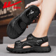 Huili Men's Shoes Summer Sandalias Nuevas zapatos de playa versátiles versátiles para hombres Hombres 1387 Negro 40
