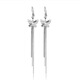 CAMPUSKINGLY Old Phoenix 999 sterling silver butterfly tassel earrings new trendy long tassel temperament super fairy earrings for women glossy earrings + diamonds + smart butterfly tassels