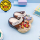 Gduck Kids para niños zapatos de agujero para niños Summer Nuevo caricatura sin deslizamiento grueso Nezha Ao Bing Bag Luminous Slippers Slippers de playa suave Azul 24 -25
