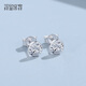 Misu New PT950 Starburst Platinum Earrings Genuine Shining Platinum Earrings Versatile Earrings for Girlfriend’s Birthday Gift Customized Deposit Contact Customer Service