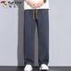
Woodpecker (TUCANO) pants men's casual pants men's summer thin loose straight wide-leg American sports trousers dark gray XL