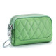 Youse (vous) Première couche Cow I Le cuir Diamond Mini portefeuille Keetchain Coin Sac en cuir Double Zipper Coin Wallet Rangement Sac