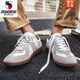Western Region Camel Spring extra große Größe Herrenschuhe 45 neue deutsche Trainingschuhe 46 Echtes Leder lässig weiße Schuhe 47 Japanische Nischen -Skateboardschuhe 48 9715 Weiß Grau - Kamel Offizielle Marke Offizielle Website Flaggschiff 36