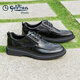 Goldlion Men's Shoes Urban Fashion Autumn Formal Leather Shoes Comfortable and Wear-Resistant Derby Shoes 50823024401A Black Size 40