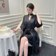 荣西图（RONGXITU）女睡衣春秋季蕾丝美背吊带睡裙两件套 MY-S9901#爱心绿色 M