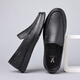 YRC Yierkang Leather Shoes Men's 2025 Summer New Hollow Breathable Casual Shoes Men's Soft Sole Anti-Slip Bean Shoes 9925 Black Hollow 40