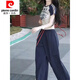 
Pierre cardin European summer short-sleeved sports suit for women 25 years new fashionable and fashionable work clothes wide-leg pants two-piece set to make them look slimming picture color two-piece set M (100-110Jin [Jin equals 0.5 kg])