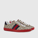 Gucci (Gucci) Ace Supreme Retro Casual Fashionable Zapatos de San Valentín chino Ebony 429445 96G50 9767 39.5