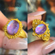 Fulai Island gold ring, fashionable ancient gold pure gold 999 new wedding ring, dreamy beauty amethyst ring, dreamy beauty labor cost 1214 yuan, 6.88g-No. 11