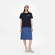 AIGLE Ai Gao Short Sleeve T-shirt Spring and Summer Classic Outdoor Leisure Fashion Simple Round Neck Pull-Outlet Pure Cotton Women Empire Dark Blue AV755 S (160/84A)
