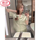 
LangSha 2025 new pajamas for women summer suit thin cool ice silk short-sleeved princess style ruffled casual home clothing YFY-9902 [short-sleeved shorts] M [recommended 80-100Jin [Jin equals 0.5 kg]]