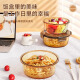 Centennium Zhenghe Glass Lunch Box With Lunch Office Trabajador Luncher Microonda Calefacción Especial Partition Bento Box Box Box Round 1050ml + Sopa Bowl 750ml