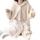 FHHUABD CORAL VELVET NACHKEHÄNE FÜR Women Frühling und Herbst 2024 Neues niedliches, verdicktes Flanell-Hauskleidung Pyjamas für Frauen Herbst und Winter 761# M Frauen (empfohlene Höhe 155-160 cm, Gewicht 9