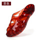 Yunyouli Kristall transparente Sandalen Frauen Plastik Heels Haus bequeme Sommer Badezimmerschuhe 1478 rot 40