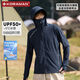 Koraman Outdoor Sonnenschutzkleidung für Frauen atmungsaktiv und elastischer schlanker Sport Windbreaker männlicher Internet Promi KR9905 Hellgrau (weiblich) Vinylhut Brim m