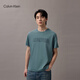 Calvin KleinJeans25春夏男士休闲通勤ck字母印花纯棉针织短袖T恤4RB831G CKM-灰绿 XL