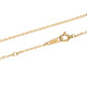 Kawamori Japanese craft white 18k gold necklace plain chain cross chain rose gold clavicle chain k gold au750 plain gold female adjustment rose gold 1.1mm40cm