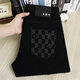 Cooqi European Station High-end Light Luxury Black Jeans Men's Trendy Fashion Slim Slim Legs Autumn Casual Trousers Black 659 28