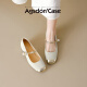 
Agsdon Mary Jane Women's Shoes New Summer New Chinese Pearl Light Mouth Single Shoes with Skirt Single Shoes P551275 m 38