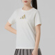 阿迪达斯 （adidas）女装运动套装25夏新款舒适透气简约短袖T恤宽松运动长裤 两件套 JM8803+JD6522 M