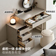 Genji Muyu solid wood dressing table bedroom light luxury dressing table storage cabinet integrated household gray retractable dressing table 0.8m dressing table + 0.39m cupboard assembly