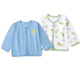 MIANDABAN Children's Jacket Thin Boys Sun Protection Clothing 2025 New Summer Baby Air Conditioning Shirt Baby Cotton Cardigan Top Full Printed Shark + Gray Blue Affordable 2-Pack 130 cm