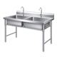 TOTOl official direct sales stainless steel commercial sink commercial sink kitchen sink hotel sink three pools 175X60X80cm 1.0 thick