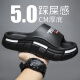 
Erke Duck Star Erkek Sports Slippers Men 2025 Summer Wear Super Thick Sole Wearable Coconut Men's Slippers Men a686-2 Black 36-37 Suitable for Size Wear
