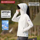Koraman Outdoor Sonnenschutzkleidung für Frauen atmungsaktiv und elastischer schlanker Sport Windbreaker männlicher Internet Promi KR9905 Hellgrau (weiblich) Vinylhut Brim m