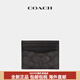 Trainer (Coach) Herrenbrieftasche, klassische Logo -Kartenbeutel für Frauen, Holzkohle schwarz/schwarz