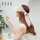 Elle Sonnenschutz und leerer Top -Hut weiblicher eleganter Bogen Französisch Big Hut Rand zeigen Gesicht kleines Sonnenschandgeschenk für Freundin
