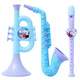 Disney Disney Princess Frozen Little Trumpet Guitar Saxophone Flute Children's Musical Instrument Hand-ringing Graduation Gift New Ice and Snow Trumpet + Ice and Snow Sax + Ice and Snow Vertical Flute