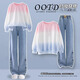 Pitt Girls Autumn Set 2025 Neuer Herbstanzug Mädchen große Kinder modische Junior High School -Schüler Kinder Herbst- und Winterstil Mädchen Fleece 13068 Blue + 4637 White 120 cm hinzufügen
