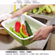 An Junsheng large vegetable washing blue double-layer drain basket fruit basket kitchen household rectangular drain basin plastic bowl and chopsticks drain basket green 34*26*9 cm double layer