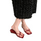 Pushui Method Taclips Slippers para mujeres que usan leopardo de verano estampado Cool Red 2025 5155-2 Negro 38