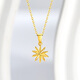 Mengjinyuan 18K gold pendant, 750 gold sparkling star pendant for girlfriend, birthday gift for Valentine's Day, pendant - about 0.55g