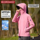 Koraman Outdoor Sonnenschutzkleidung für Frauen atmungsaktiv und elastischer schlanker Sport Windbreaker männlicher Internet Promi KR9905 Hellgrau (weiblich) Vinylhut Brim m