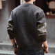 Post-exploración American Retro 698g pesado suéter para hombres engrosado para hombres engrosado 2024 nueva chaqueta de otoño e invierno para hombres xl (145-160jin [Jin equivale a 0.5 kg])