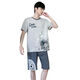 
Langsha short-sleeved pajamas men's pure cotton summer thin cotton shorts suit can be worn on the outside with large-size youth men's home clothes