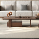 Einfacher und idealer Couchtisch -TV -Schrank Kombination Wohnzimmer Tisch Couchtisch Tisch Massives Holz Songs Ästhetik Full Set Möbel Schwarz Walnuss Holz Tee Tisch W9905# Großer Couchtisch 1100*1100*385