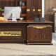 Xinshiya modern Chinese style boss desk leader desk ebony wood CEO large board table solid wood executive desk Great Wall executive desk 2.8m