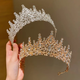 Shijun (SHIJUN) birthday crown tiara girls wedding dress Korean princess 18-year-old hair accessories dress crown wedding elegant bride with golden crown
