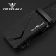 Emporio Armani Belt Genuine Leather Automatic Buckle Fat Tousers Men's Pure Extended Place Brand Belt Style Dieciséis Negro 854 115 cm