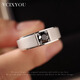 VCIXYOUPT950 platinum men's ring black diamond ring simple wide wedding diamond ring engagement proposal 520 gift for boyfriend platinum black diamond single men's ring (main diamond 50 points)
