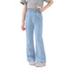 Moonkids Girls 'Tiansi Soft Denim Bell-Bottom Hosen 2025 Sommer Neue Kinder-Mikro-Flare-Hosen Sommer Thin Little Girl Mode zwei Packs [13117 Blau + 15108 Blau] 120 cm
