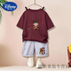 Disney Summer Children's Kurzärärmelte T-Shirt Neuer Stil für den Nationalen Trend der Kinder der Kinder Nudha Devil Child's Noodle Boys zweiteiler Set 1098# Rucksack T-Gray + 2005# Gray Shorts 90