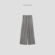 Le pantalon Soong / Plaid Pantalon classique en noir et blanc à plaid contrasté Soft Summer Mid-Wide-leg-leg décontracté Pantalon 6623 Plaid noir et blanc en avant-vente [Code de carte petit] 36 (tour de taille 62) [105jin [Jin est égal à 0,5 kg]]]